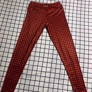 Red Houndstooth leggings